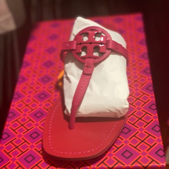 Tory Burch Shoes - Tory Burch PINK MINI MILLER LEATHER THONG SANDAL